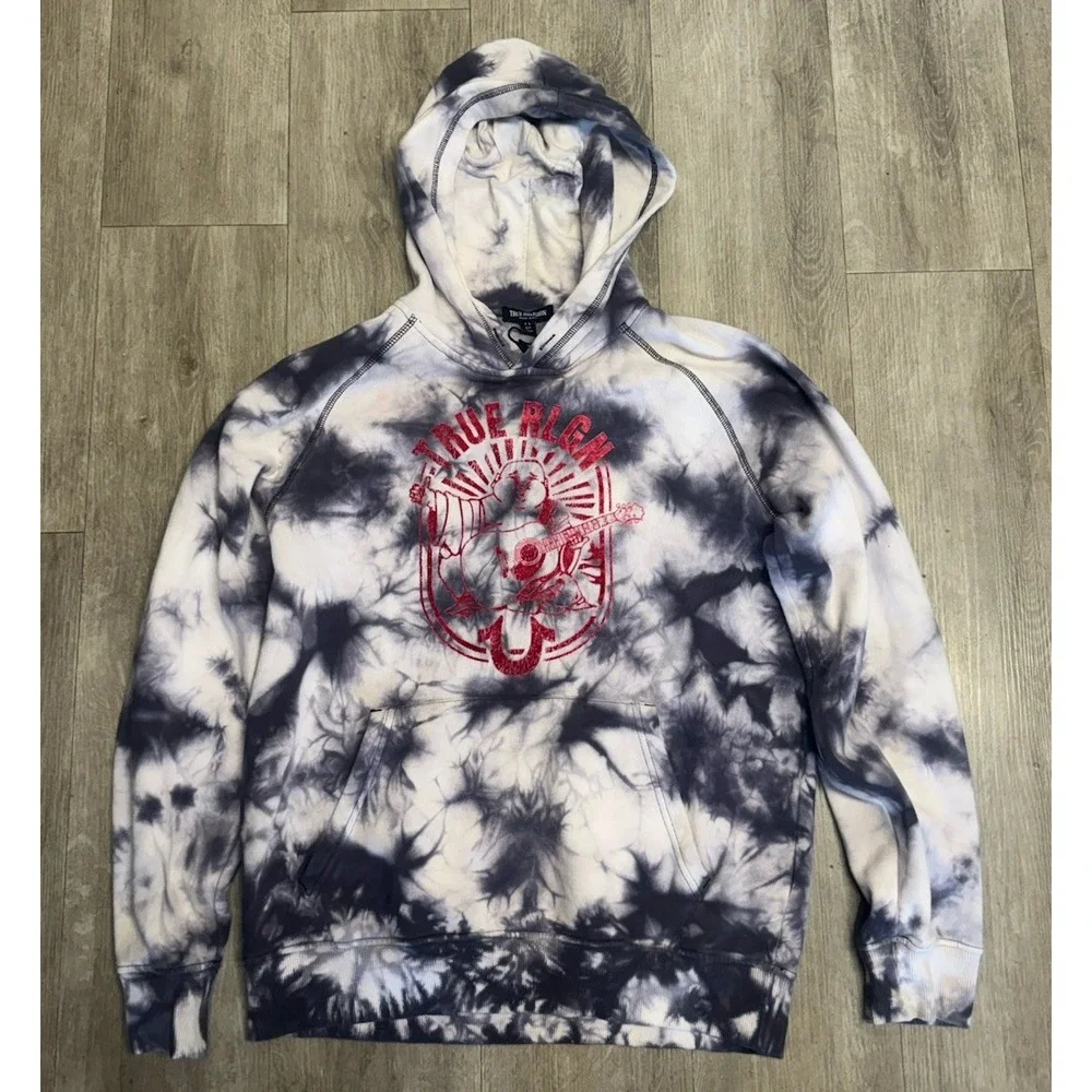True Religion Pullover Hoodie Tie Dye Size M